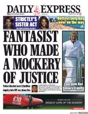 Daily Express (UK) Newspaper Front Page for 23 July 2019