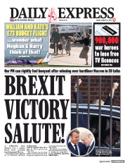 Daily Express (UK) Newspaper Front Page for 23 August 2019