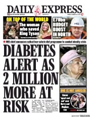 Daily Express (UK) Newspaper Front Page for 24 February 2020