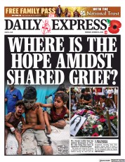 Daily Express (UK) Newspaper Front Page for 26 October 2023