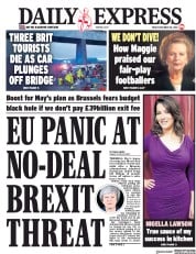 Daily Express (UK) Newspaper Front Page for 28 December 2018