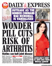 Daily Express Newspaper Front Page (UK) for 28 May 2013