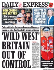 Daily Express (UK) Newspaper Front Page for 2 November 2018