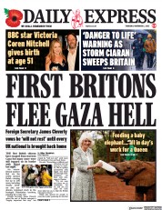Daily Express (UK) Newspaper Front Page for 2 November 2023
