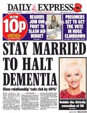 Daily Express (UK) Newspaper Front Page for 30 October 2017