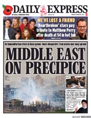 Daily Express (UK) Newspaper Front Page for 30 October 2023
