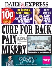 Daily Express (UK) Newspaper Front Page for 30 November 2017