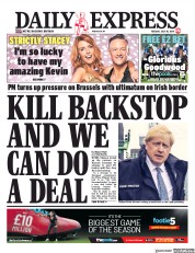 Daily Express (UK) Newspaper Front Page for 30 July 2019