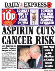 Daily Express (UK) Newspaper Front Page for 31 October 2017
