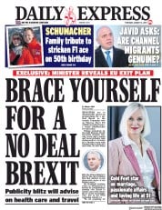 Daily Express (UK) Newspaper Front Page for 3 January 2019