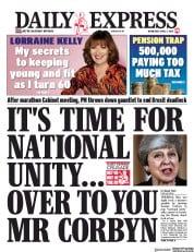 Daily Express (UK) Newspaper Front Page for 3 April 2019