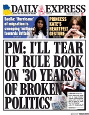 Daily Express (UK) Newspaper Front Page for 4 October 2023