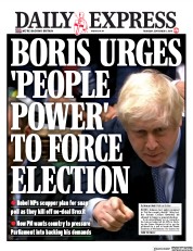 Daily Express (UK) Newspaper Front Page for 5 September 2019