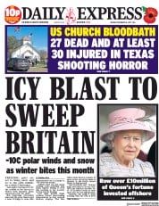 Daily Express (UK) Newspaper Front Page for 6 November 2017