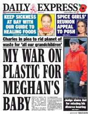 Daily Express (UK) Newspaper Front Page for 6 November 2018