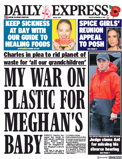 Daily Express Newspaper Front Page (UK) for 6 November 2018