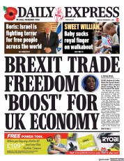 Daily Express (UK) Newspaper Front Page for 6 November 2023