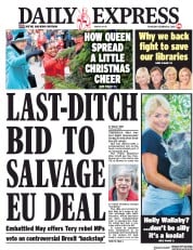 Daily Express (UK) Newspaper Front Page for 6 December 2018
