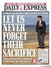 Daily Express (UK) Newspaper Front Page for 6 June 2019
