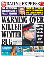 Daily Express Newspaper Front Page (UK) for 7 November 2014