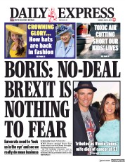 Daily Express (UK) Newspaper Front Page for 8 July 2019