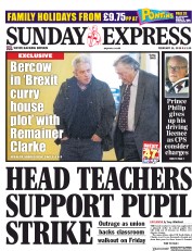 Daily Express Sunday (UK) Newspaper Front Page for 10 February 2019
