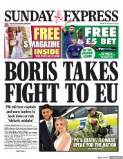 Daily Express Sunday (UK) Newspaper Front Page for 18 August 2019