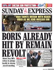 Daily Express Sunday (UK) Newspaper Front Page for 21 July 2019