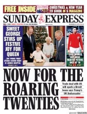 Daily Express Sunday (UK) Newspaper Front Page for 22 December 2019
