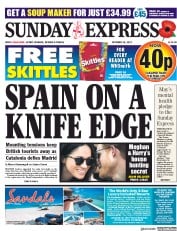 Daily Express Sunday (UK) Newspaper Front Page for 29 October 2017