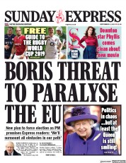 Daily Express Sunday (UK) Newspaper Front Page for 8 September 2019