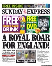 Daily Express Sunday Newspaper Front Page (UK) for 24 June 2012