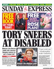 Daily Express Sunday (UK) Newspaper Front Page for 6 May 2012