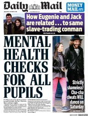 Daily Mail (UK) Newspaper Front Page for 10 October 2018