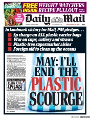 Daily Mail (UK) Newspaper Front Page for 11 January 2018