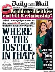 Daily Mail (UK) Newspaper Front Page for 12 October 2018