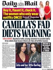 Daily Mail (UK) Newspaper Front Page for 14 February 2019