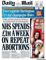 Daily Mail (UK) Newspaper Front Page for 14 May 2012