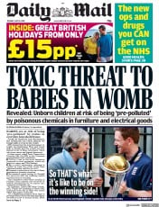 Daily Mail (UK) Newspaper Front Page for 16 July 2019