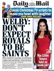 Daily Mail (UK) Newspaper Front Page for 17 December 2019