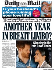 Daily Mail (UK) Newspaper Front Page for 18 October 2018