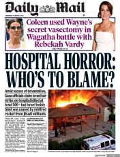 Daily Mail (UK) Newspaper Front Page for 18 October 2023