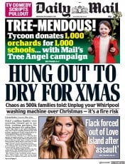 Daily Mail (UK) Newspaper Front Page for 18 December 2019