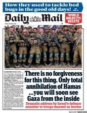 Daily Mail (UK) Newspaper Front Page for 20 October 2023