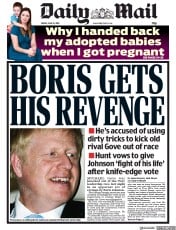 Daily Mail (UK) Newspaper Front Page for 21 June 2019
