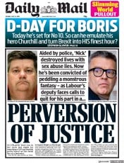 Daily Mail (UK) Newspaper Front Page for 23 July 2019