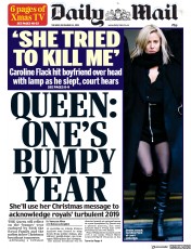 Daily Mail (UK) Newspaper Front Page for 24 December 2019