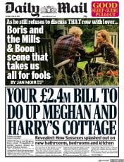 Daily Mail (UK) Newspaper Front Page for 25 June 2019