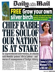 Daily Mail (UK) Newspaper Front Page for 26 November 2019