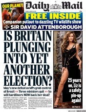 Daily Mail (UK) Newspaper Front Page for 26 March 2019